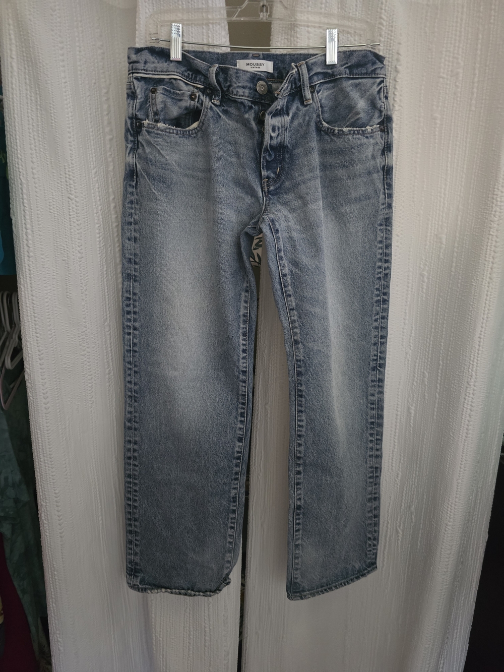 Moussy Faded Light Blue Straight-Leg Womens Size 28 Jeans